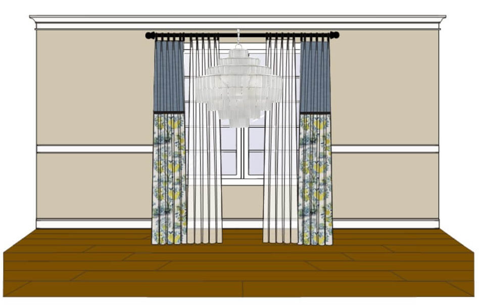 Drapery Rendering Cleveland Heights Oh Lindsey Putzier Design Studio