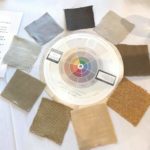 Color wheel with fabric swatches Lindsey Putzier Design Studio