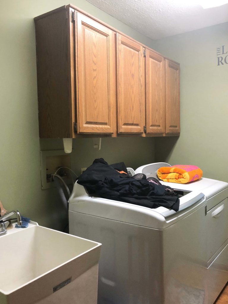 Laundry Room Space Before Lindsey Putzier Design Studio Ohio