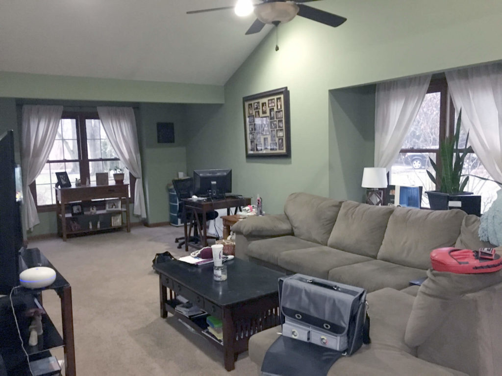 Family Room Space Before Lindsey Putzier Design Studio Ohio