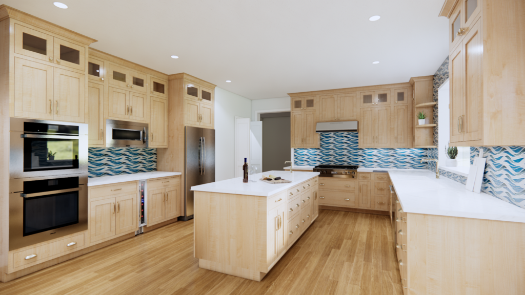 Stained wood cabinets in Kitchen design Lindsey Putzier Design Studio