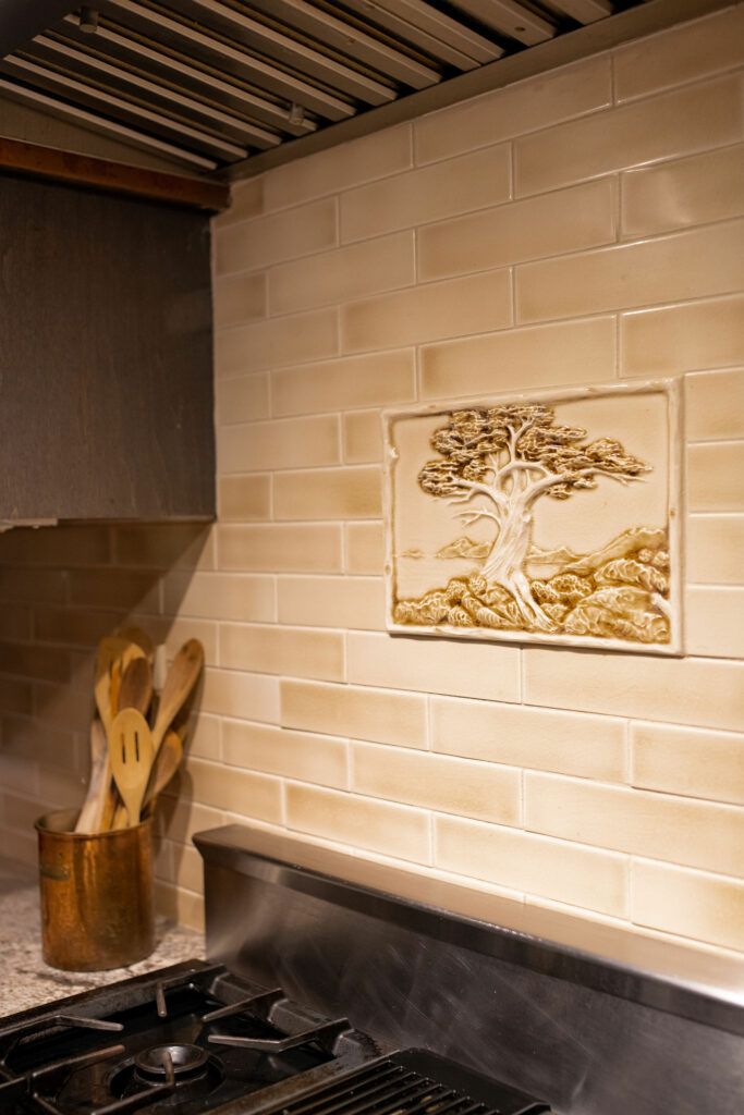 Elongated subway backsplash tile Lindsey Putzier Design Studio