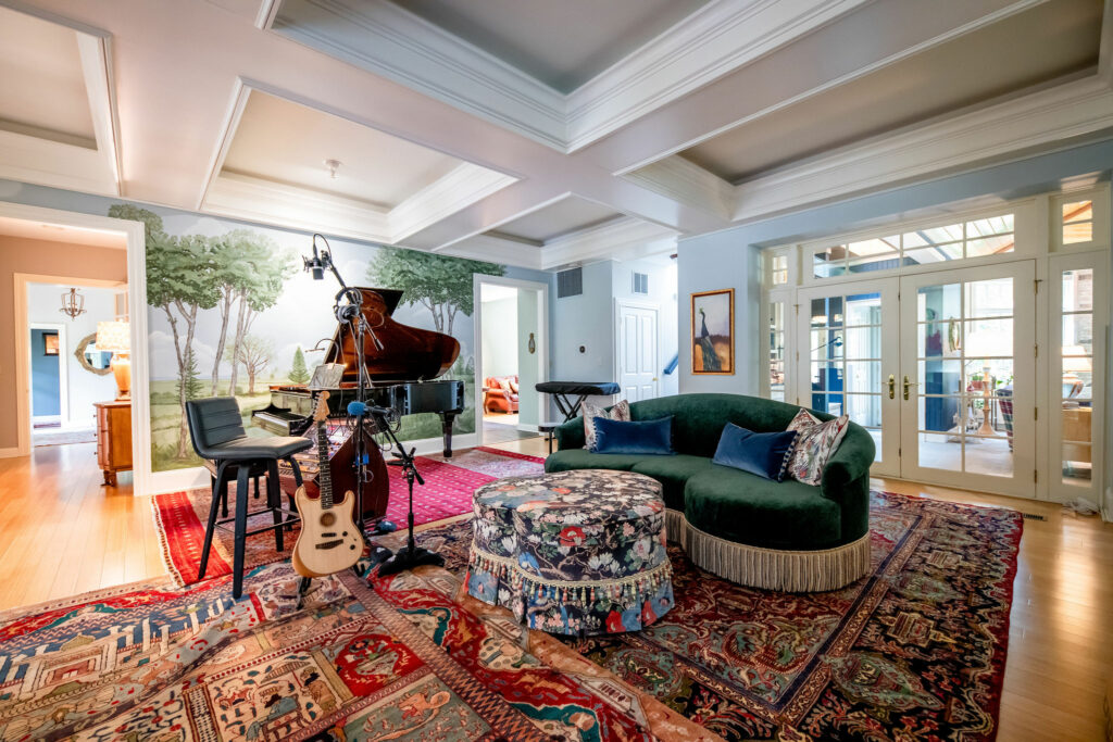 After image of music room design Lindsey Putzier Design Studio Hudson, OH