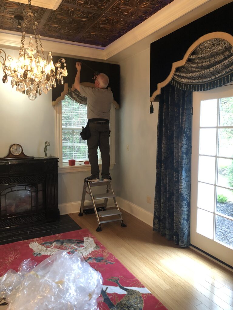 Samuel & Sons Custom Window Treatment Installation Lindsey Putzier Design Studio