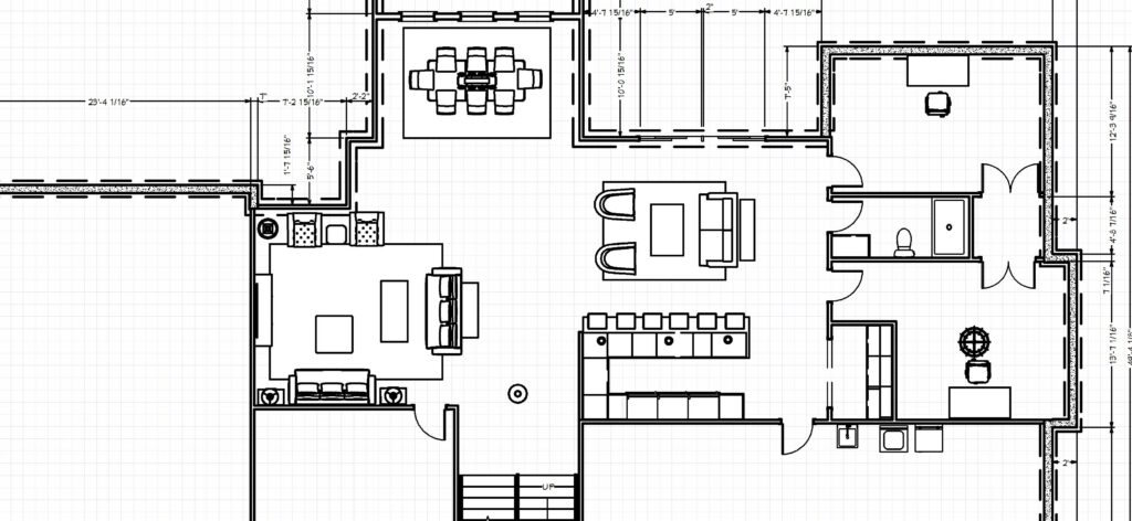 Basement floor plan Lindsey Putzier Design Studio Hudson, OH