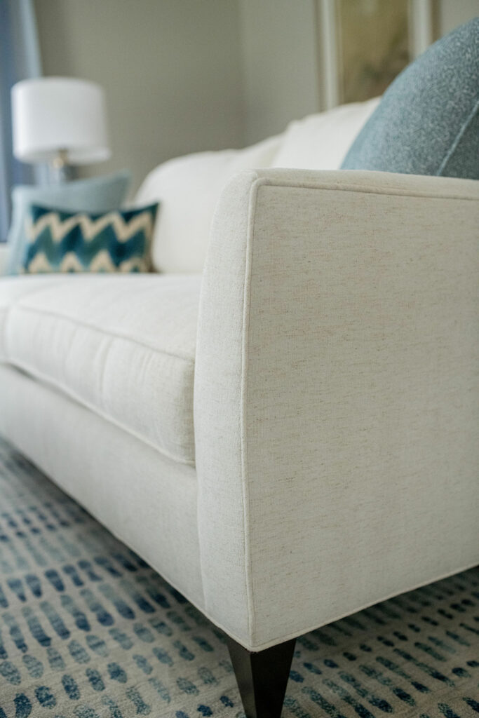 Flared armed sofa in callista cloud fabric Lindsey Putzier Hudson, OH