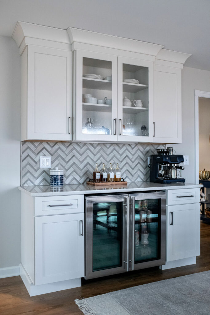 Coffee bar in Kitchen Design Lindsey Putzier Design Studio Hudson, OH