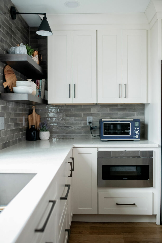 White cabinetry in Kitchen design Lindsey Putzier Design Studio Hudson, Ohio