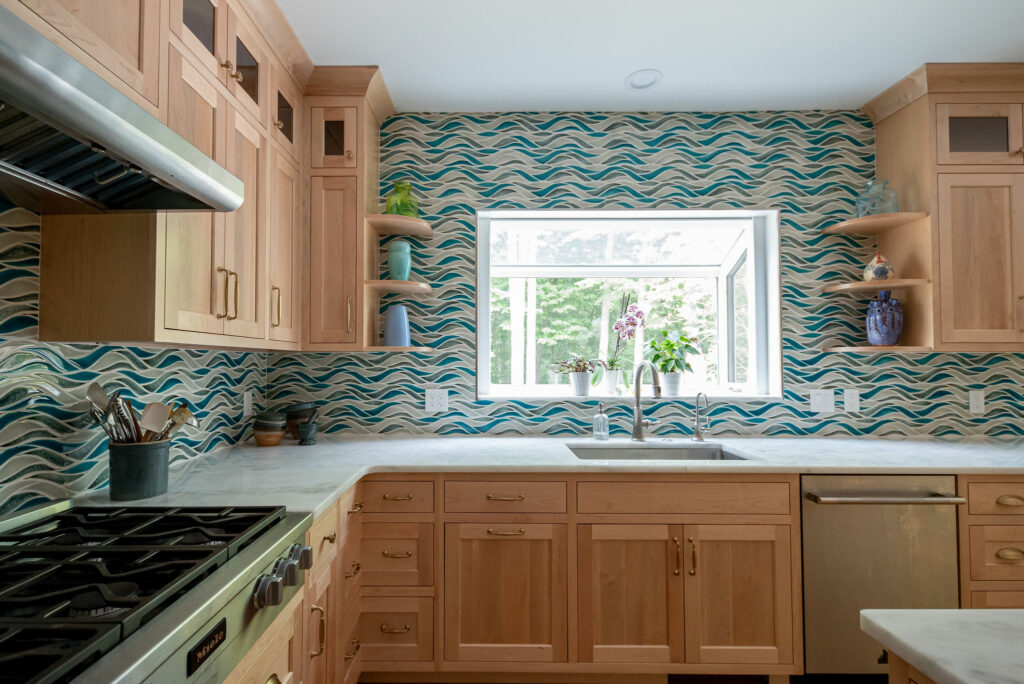 After Image of Sink Window in Kitchen Remodel. Solon, OH Lindsey Putzier Design Studio