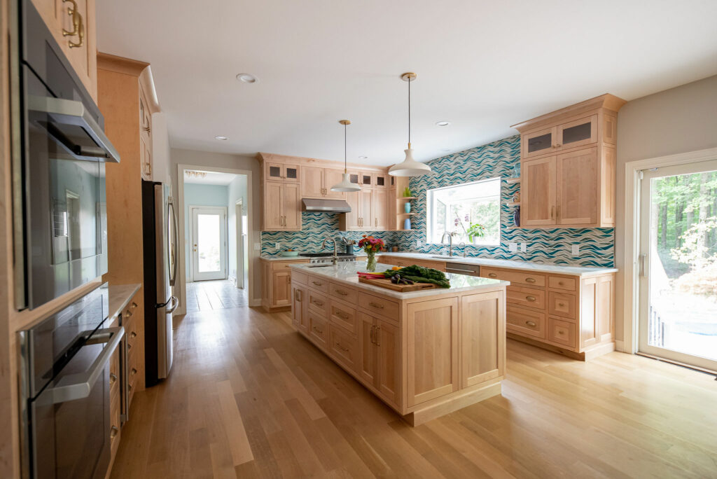 Kitchen makeover with Hudson Valley Lighting Cassidy Pendant. Solon, OH Lindsey Putzier Design Studio
