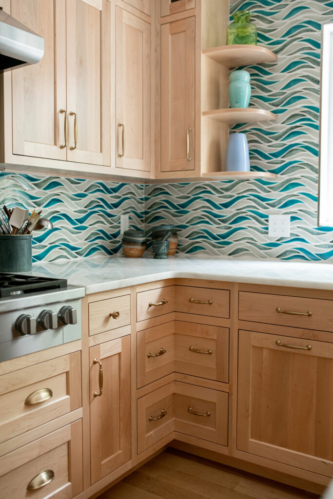 quarter sawn white oak cabinetry in Kitchen remodel. Lindsey Putzier Design Studio. Solon, OH