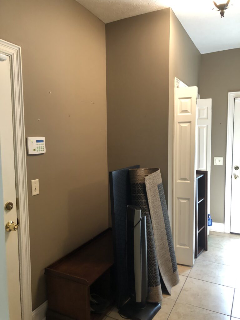 Before Image of Mudroom. Lindsey Putzier Design Studio Solon, OH