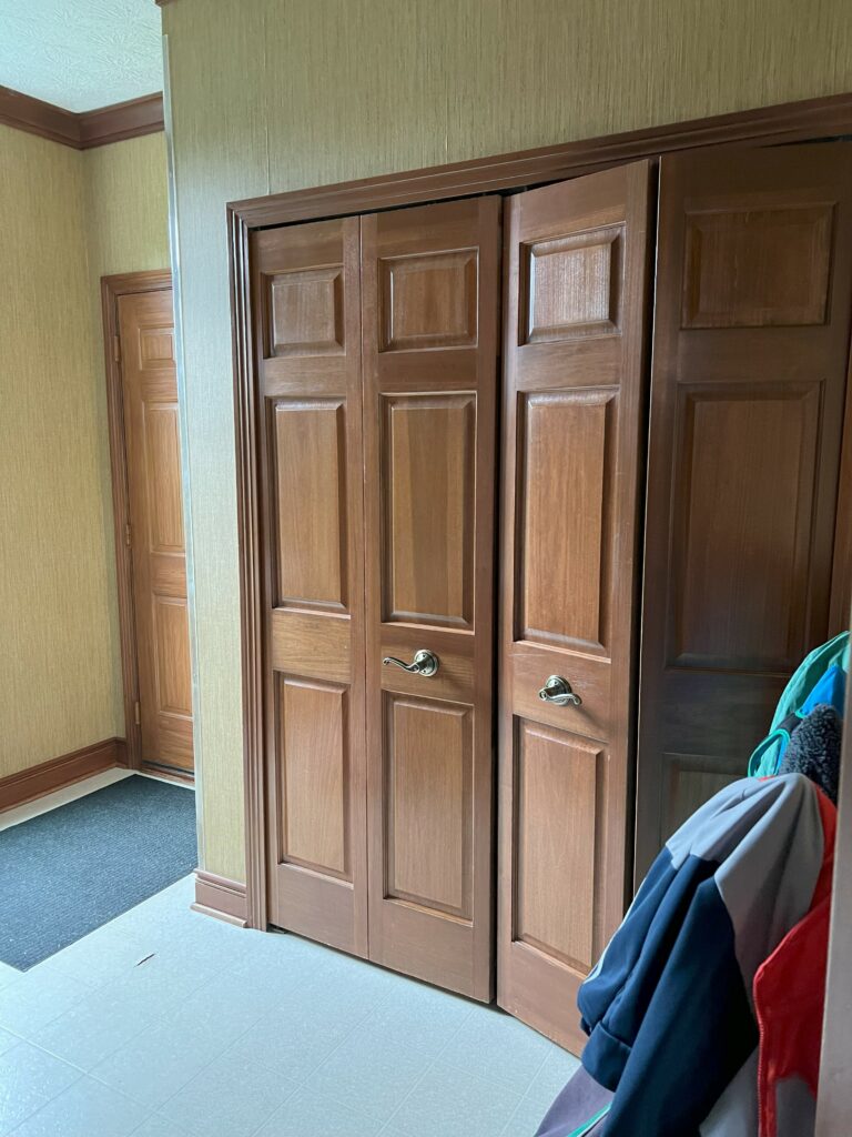 Before image of Mudroom. Lindsey Putzier Design Studio. Hudson, OH