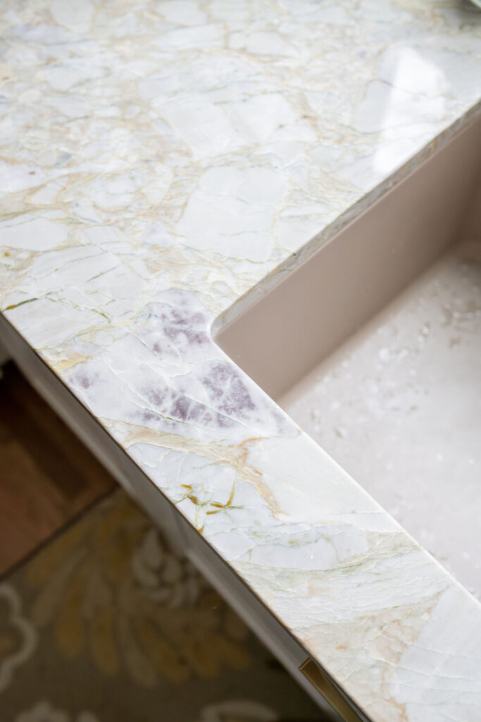 Granite countertops in Aurora Ohio kitchen remodel. Lindsey Putzier interior design 