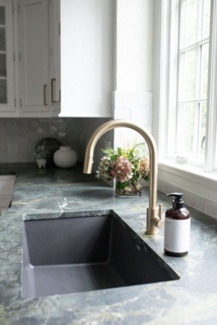 Design mistakes homeowners make - Faucet Placement  - Lindsey Putzier Interior Design Hudson Ohio 