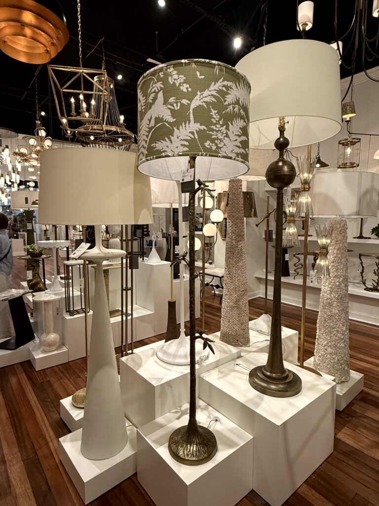 Sourcing lamps at High Point Market Hudson Ohio interior design Lindsey Putzier 