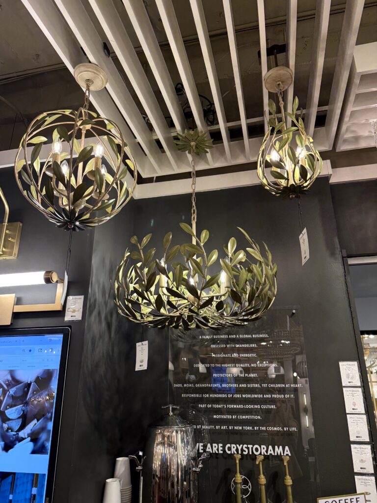 Floral inspired lighting High Point Market, interior design trends, Lindsey Putzier Hudson Ohio