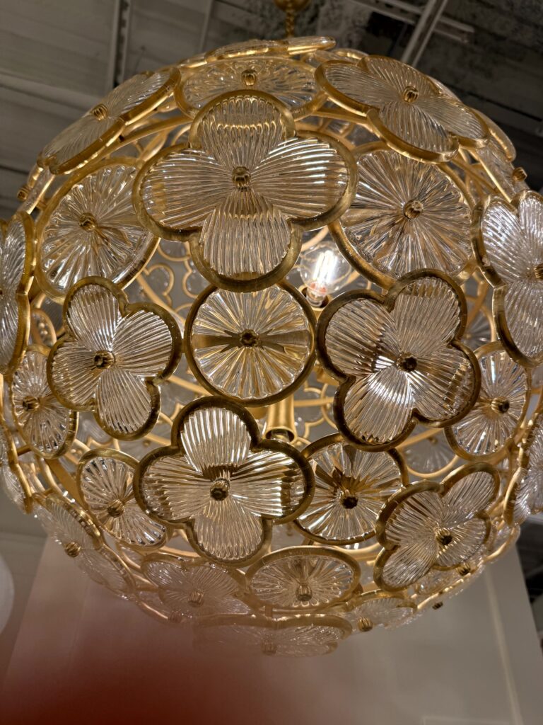 floral light fixture - High Point Market, interior design trends, Lindsey Putzier Hudson Ohio