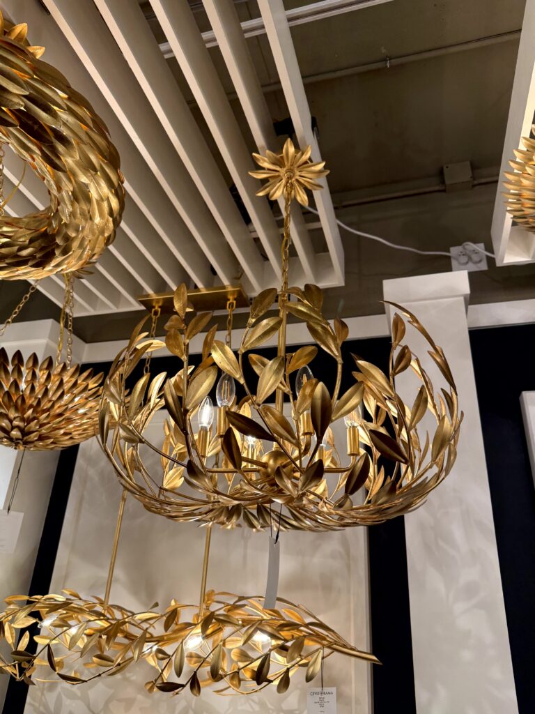 Floral inspired light fixture -High Point Market, interior design trends, Lindsey Putzier Hudson Ohio