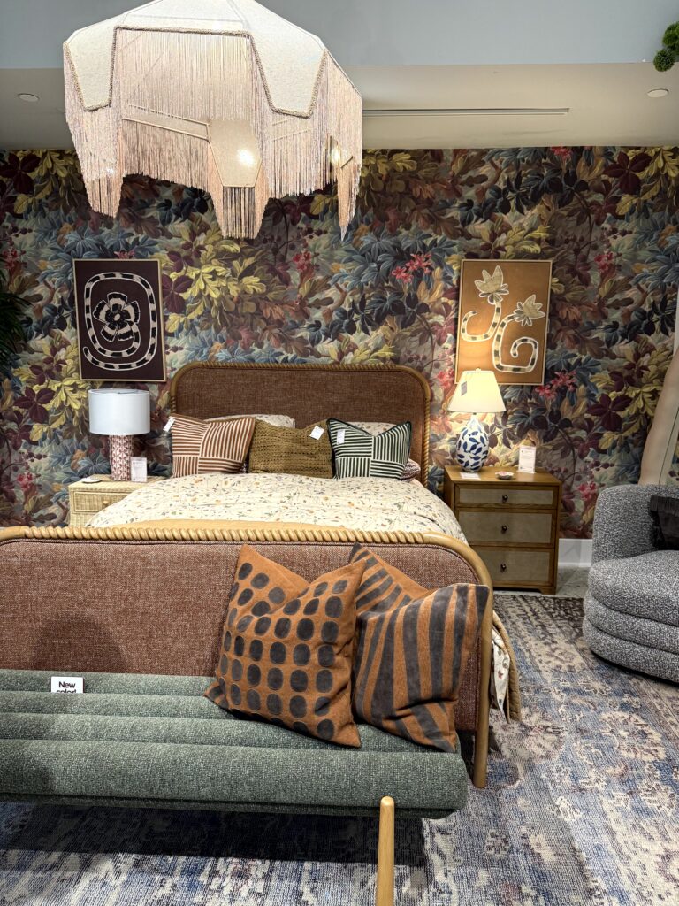Floral wallpaper. High Point Market, interior design trends, Lindsey Putzier Hudson Ohio