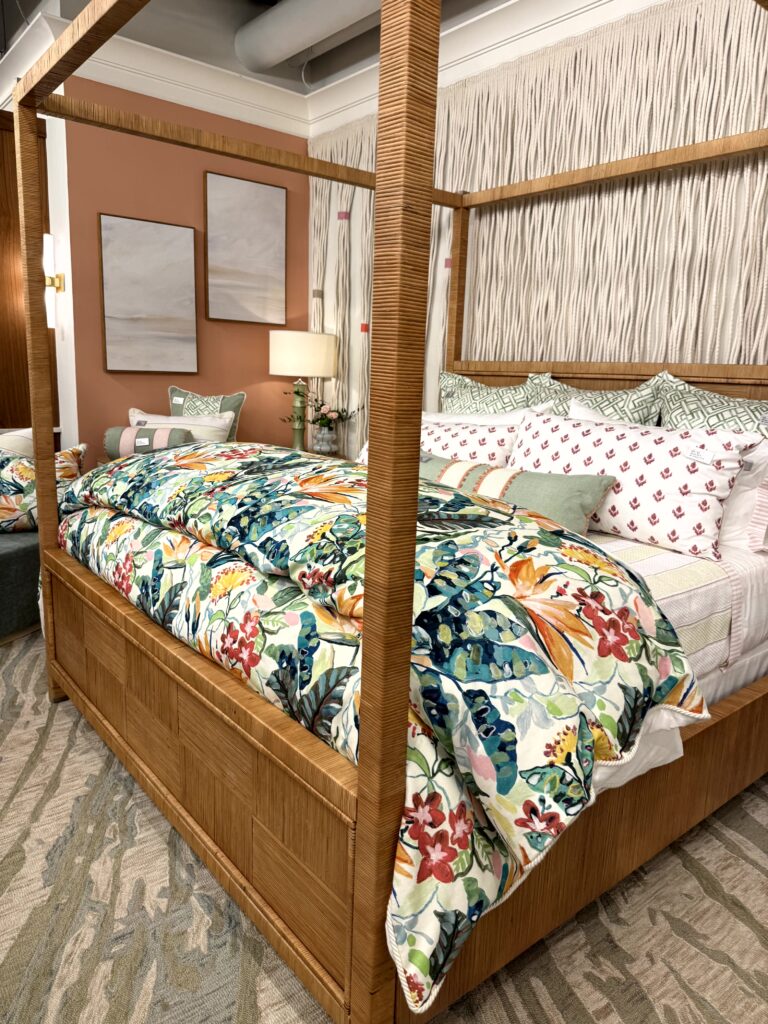 Floral bed spread - High Point Market, interior design trends, Lindsey Putzier Hudson Ohio