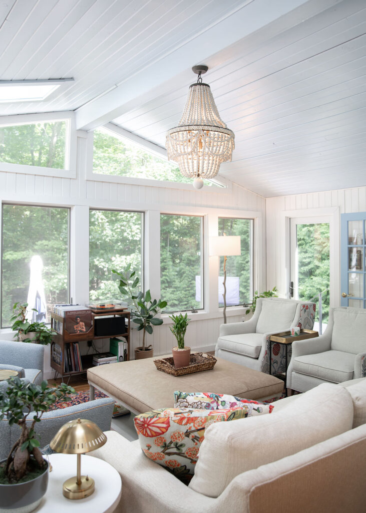 After of the sunroom, Hudson Ohio Interior design Lindsey Putzier